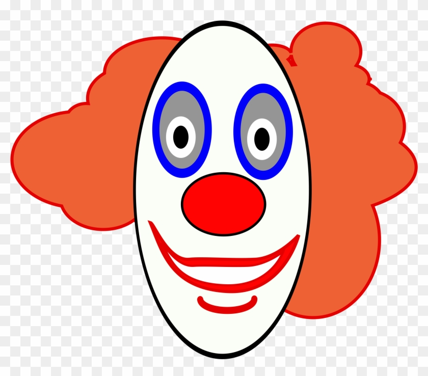 Big Image - Clown Face Clipart #43777