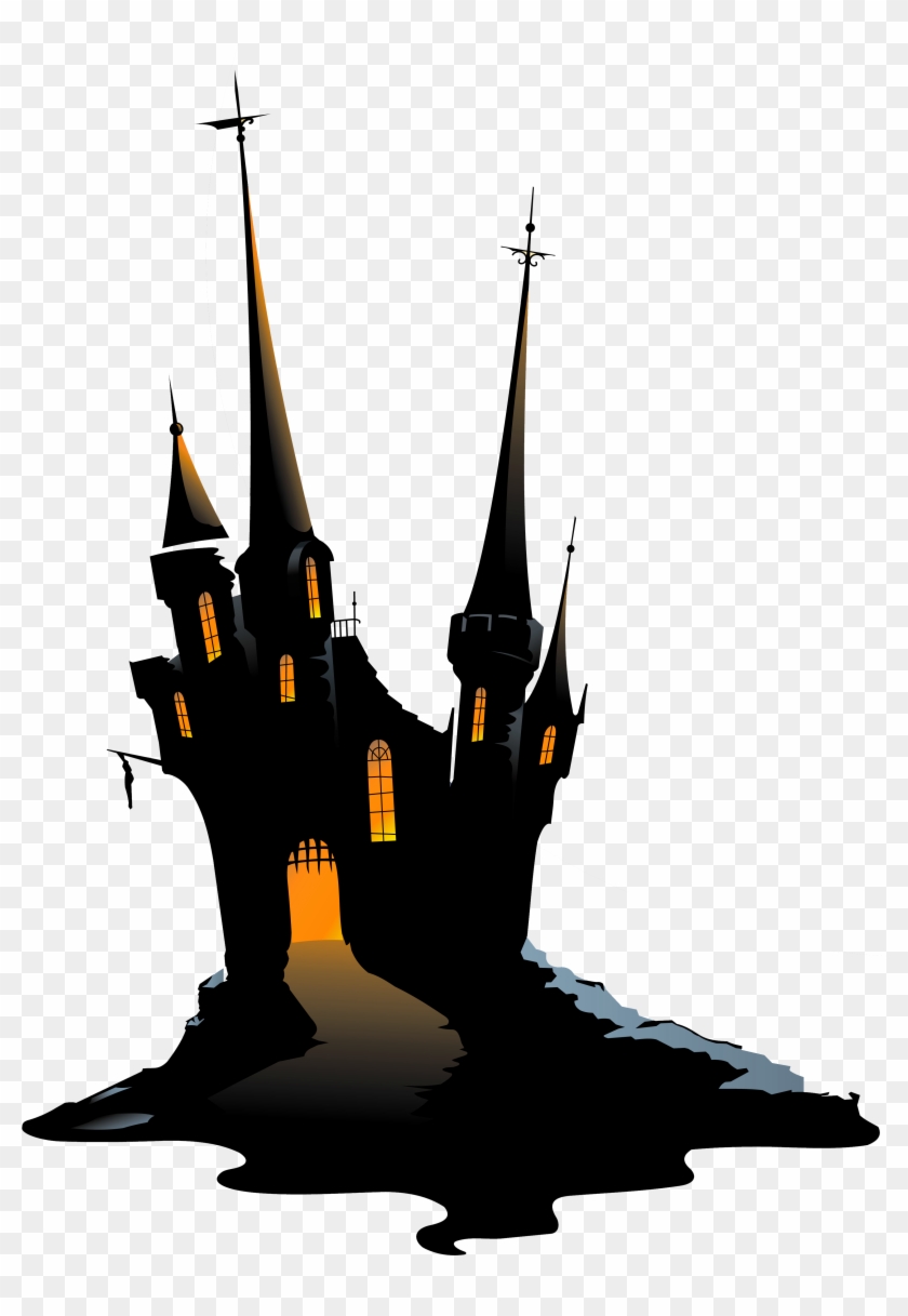 Large Haunted Castle Png Clipart - Haunted Castle Png #43907