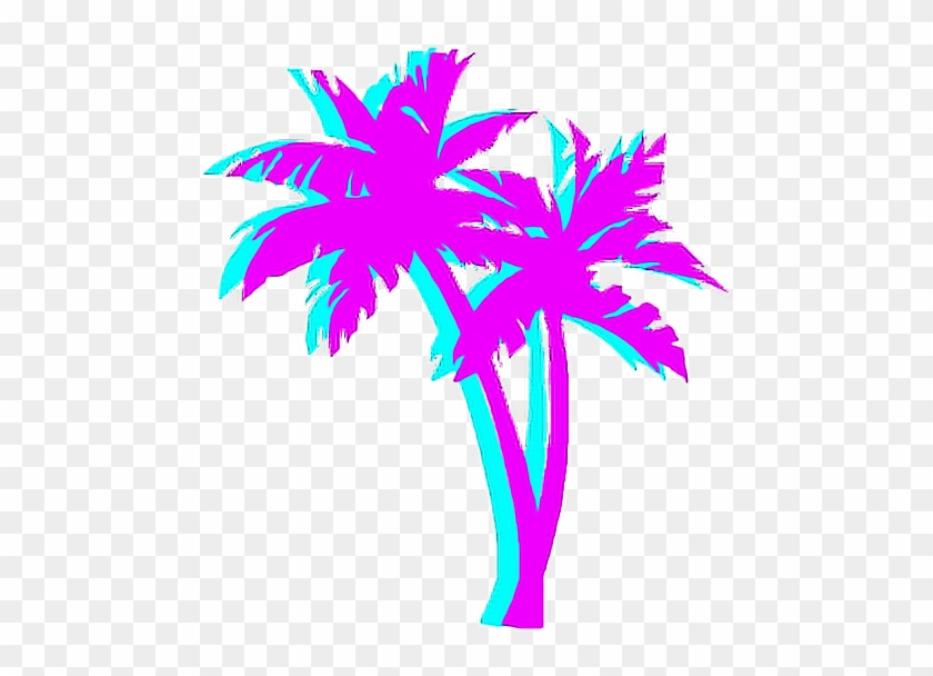 Vaporwave Palm Trees Png Banner Freeuse Library Png Image Transparent ...