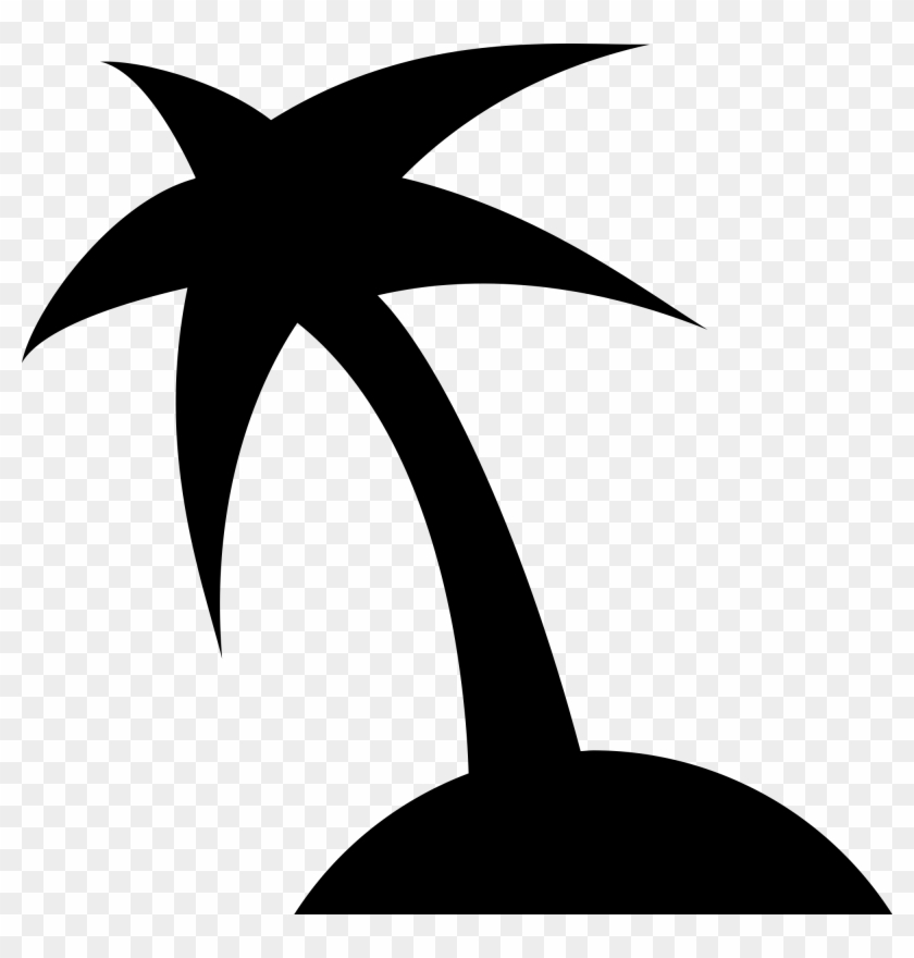 Simpleicons Places Palm Tree Shape - Palm Tree Icon Png #44011