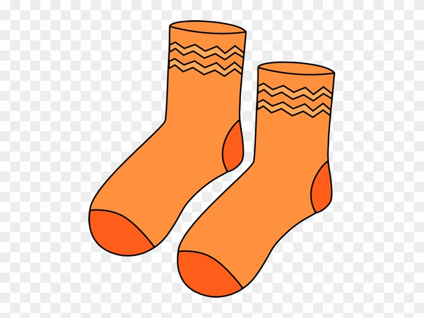 Sock Clip Art - Orange Socks Clipart #44135