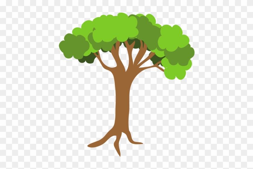 Green Tree With Trunk, Vector Graphic - Vector Graphics #44241