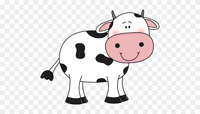 Cow With Black Spots Clip Art - Cow With Black Spots Clip Art #44352
