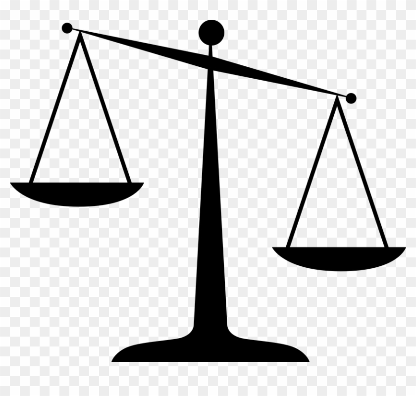 Justice Silhouette Scales Law Measurement Weight - Scales Of Justice Clip Art #44416