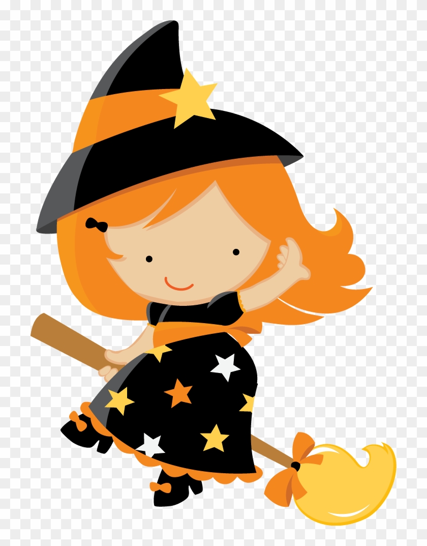 Halloween Baby Witch Clip Art - Cute Witch Clipart #44513