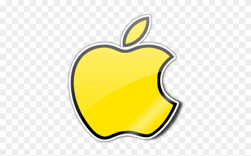 Yellow Apple Stciker By Pygoscelis On Clipart Library - Icon #241130