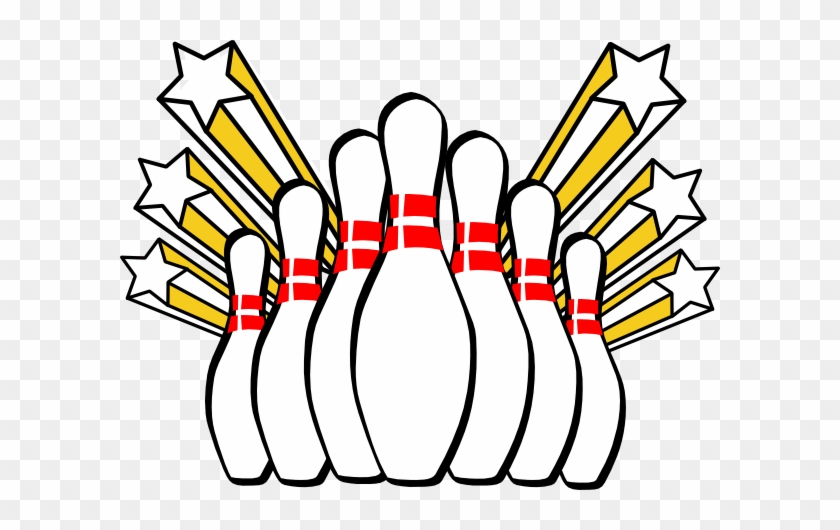Bowling Pins Clip Art At Clker - Bowling Clipart #241145