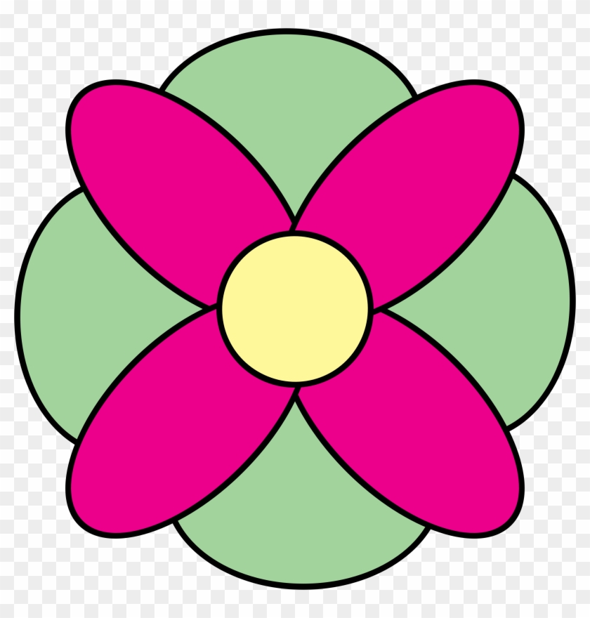Petal Clipart Big Flower - Flower Png 4 Petals #241160