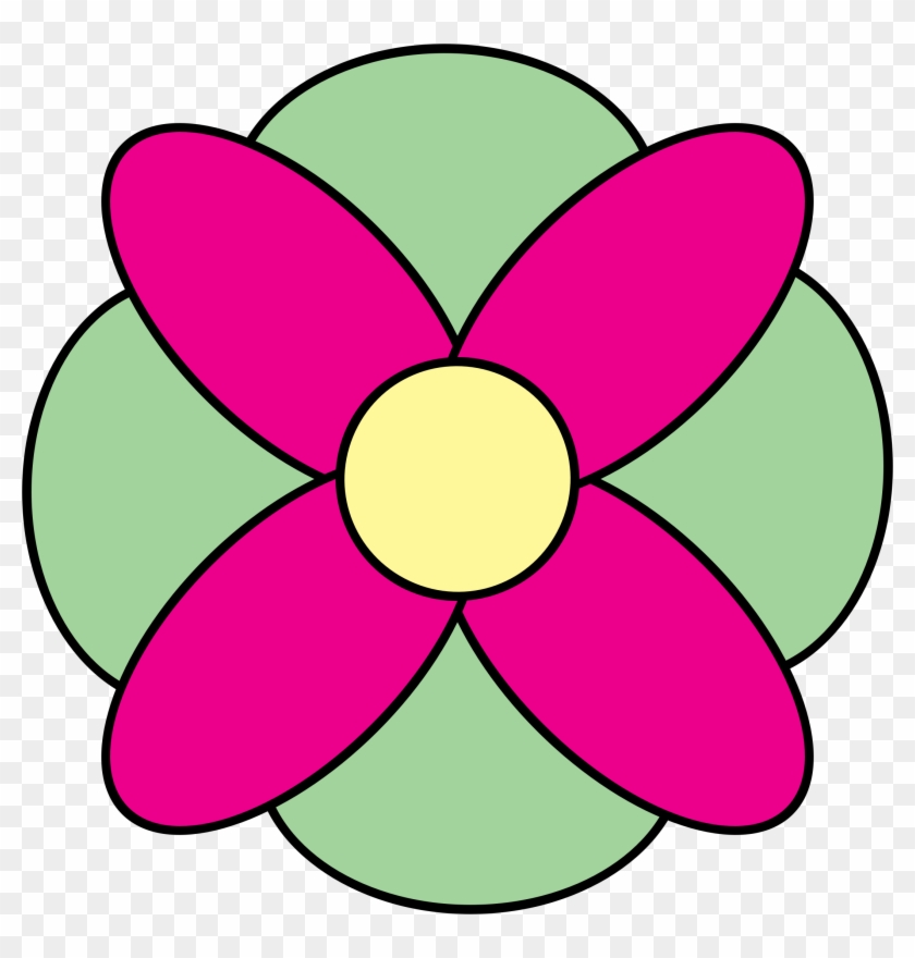 Petal Clipart Big Flower - Flower Png 4 Petals #241160