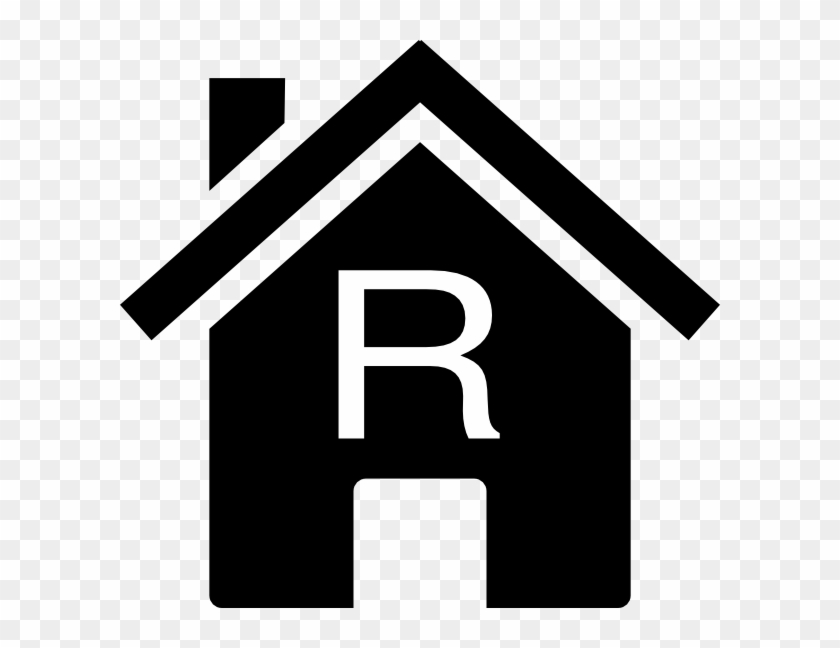 Simple Black R House Clip Art At Clker - House Clip Art #241199