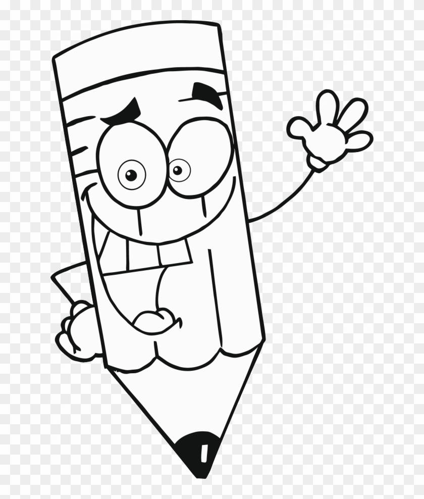 Detail Colouring Page Of Cartoon Pencil For Kids Added - Cartoon Pencil #241211