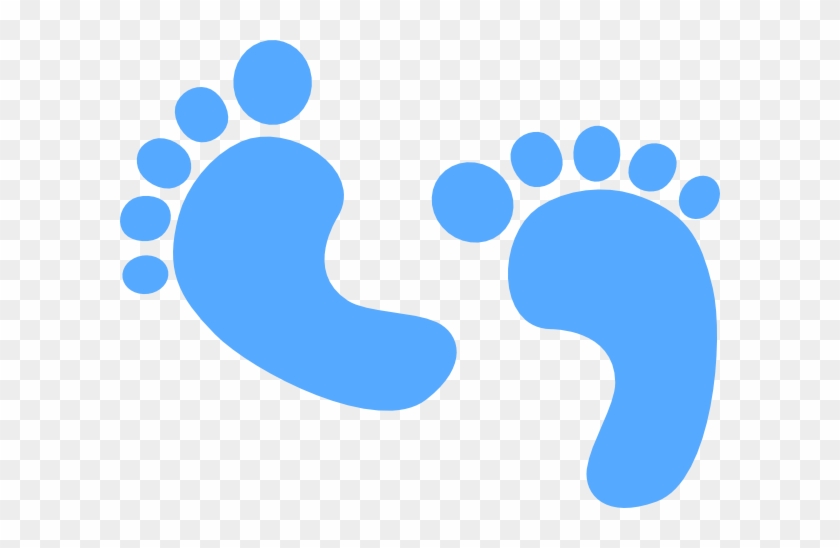 Light Blue Clipart Blue Baby Footprint - Baby Shower Png #241232