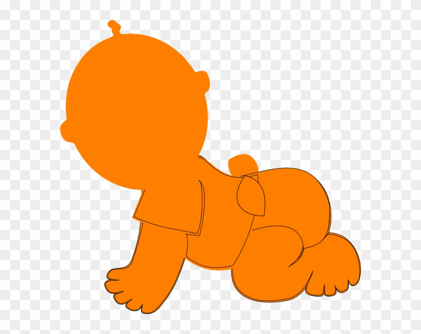 Baby Clip Art - Orange Baby Clipart #241250