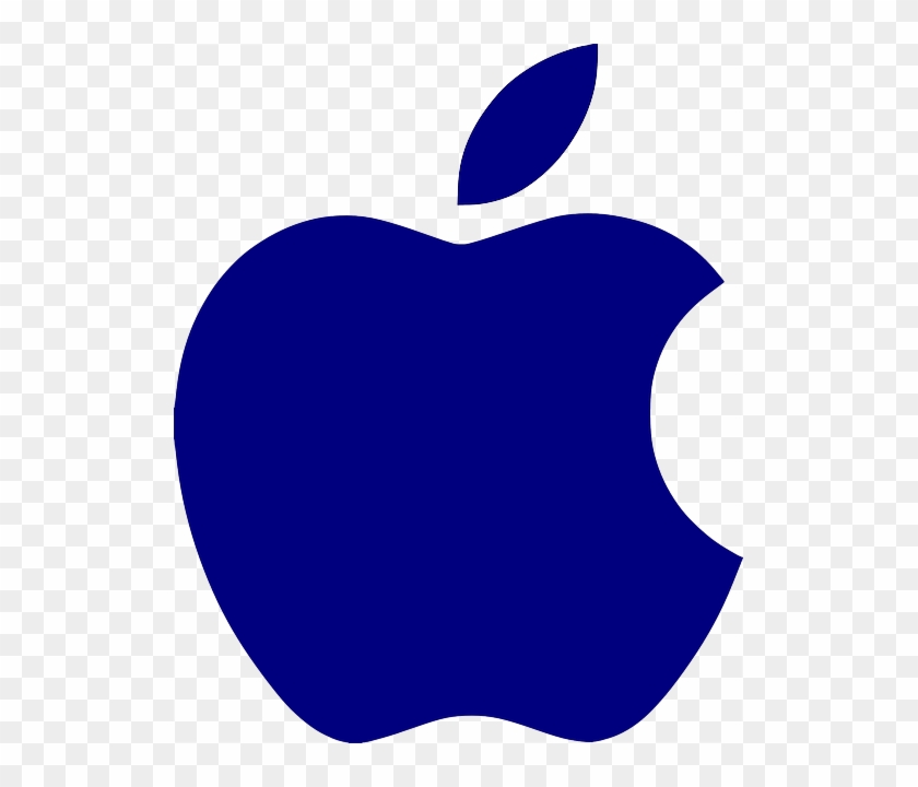 Apple Logo White Clip Art At Clker - Apple Logo Png Blue - Free Transparent  PNG Clipart Images Download