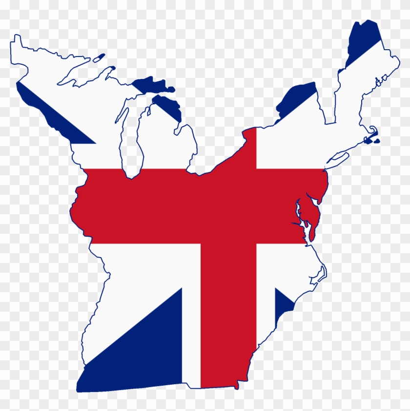 Flag Map Of The Greater Thirteen Colonies - Flag Map Of Greater #241418