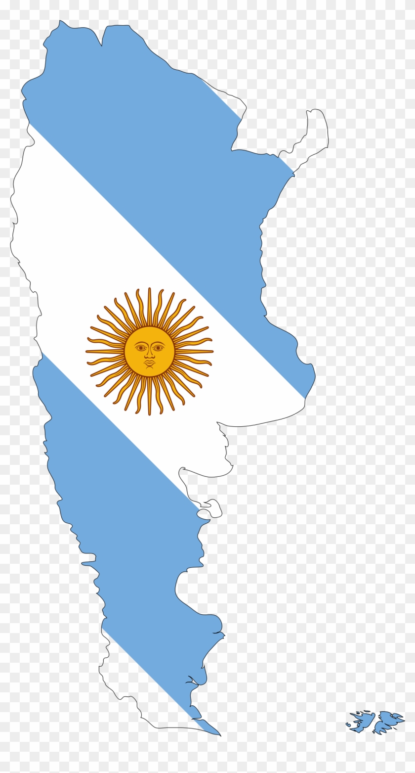 Argentina Map Clipart - Map And Flag Of Argentina #241454