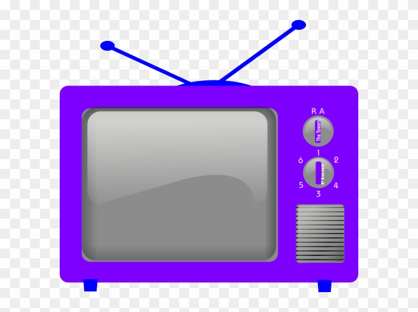 Blue Television Clip Art At Clker - Television Clip Art Blue #241608