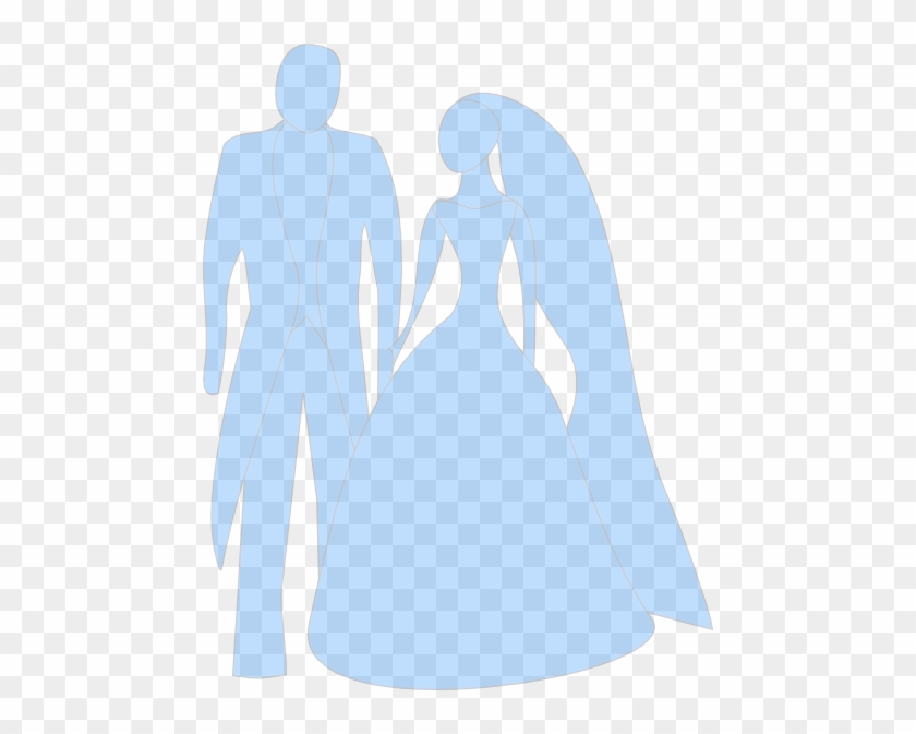 Blue Bride And Groom Clip Art - Blue Bride And Groom #241652