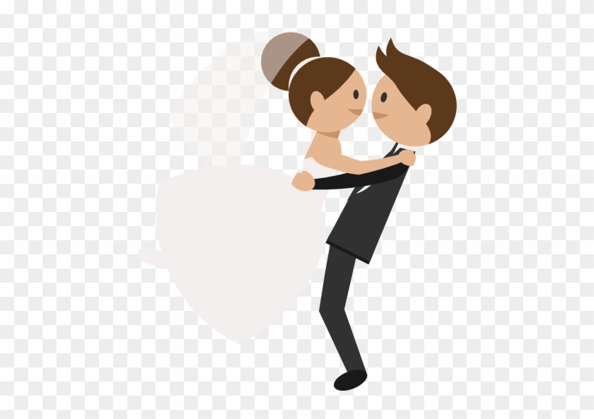 Groom, Romantic, People, Wedding Couple, Bride Icon - Bride And Groom Cartoon #241655