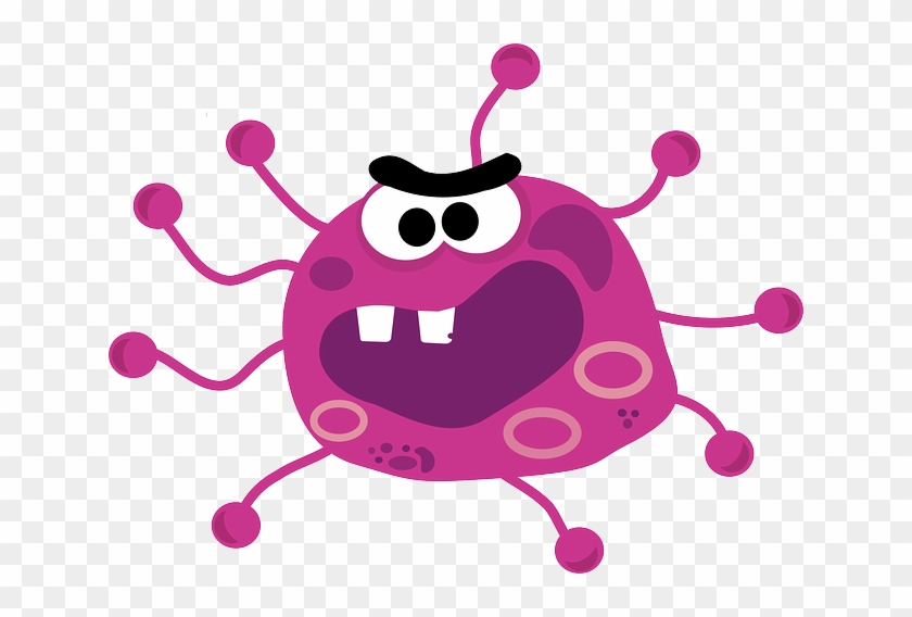 Germ, Bacillus, Angry, Fight, Against, Illness - Virus Clipart #242019