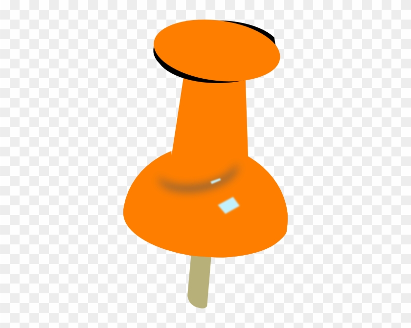 Orange Push Pin Clip Art At Clker - Orange Push Pin Clip Art At Clker #242074