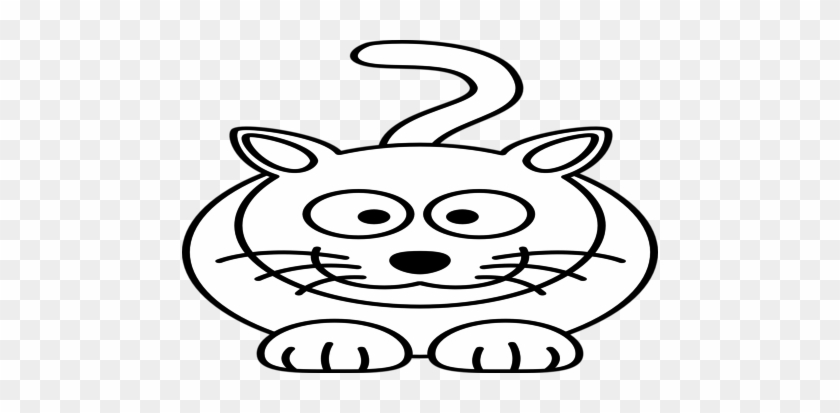 Cartoon Coloring, Books Coloring Medium Size Cat Clip - Black And White Cartoon Cats #242098