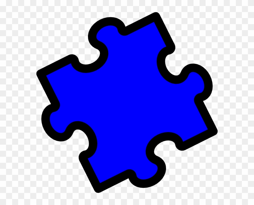 Bright Blue Puzzle Piece Clip Art At Clker - Puzzle Piece In Clipart #242128