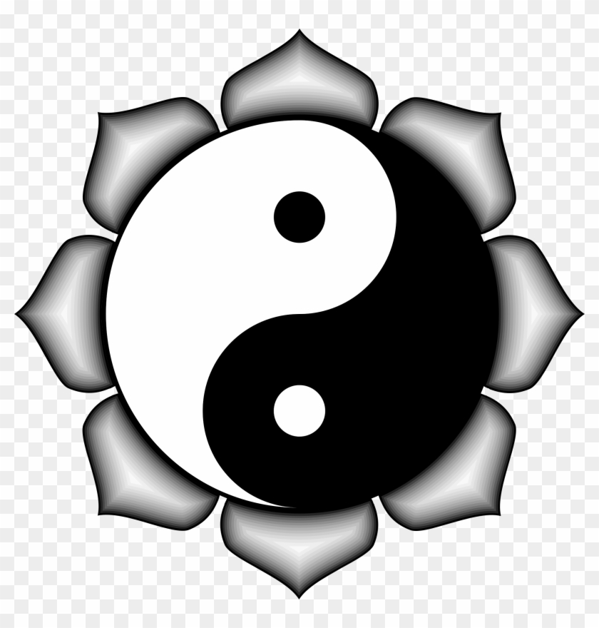 Simple Yin Yang Clip Art Medium Size - Gambar Yin Dan Yang #242170