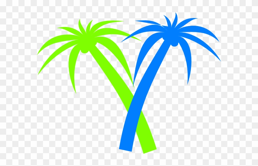 Palm Tree Clip Art Transparent Background - Neon Palm Tree Clip Art #242192