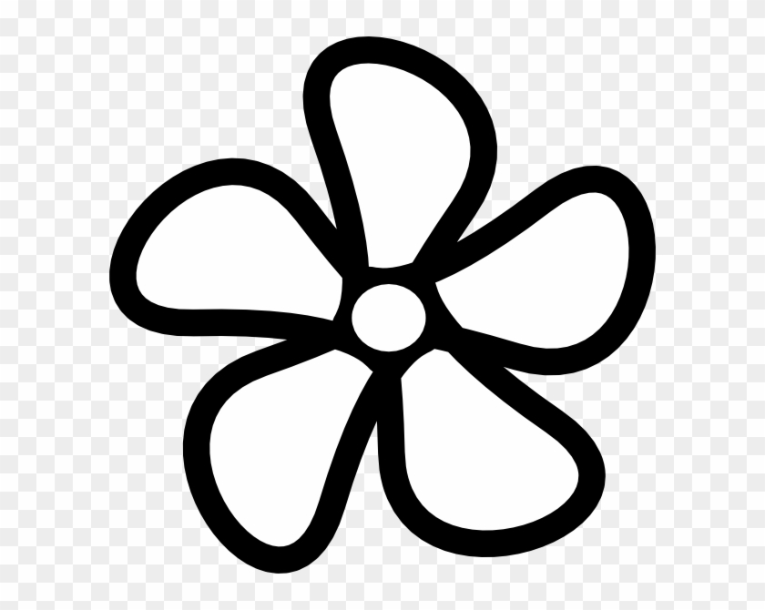 Flower Clip Art - Flower Clipart Black And White Outline #242220