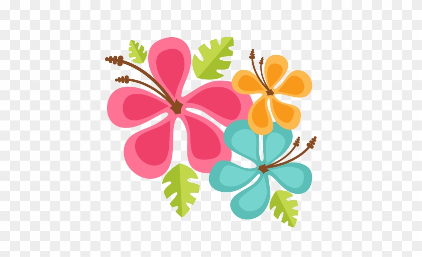 Hawaiian Flowers Scrapbook Cut File Cute Clipart Files - Hawaiian Flowers #242223