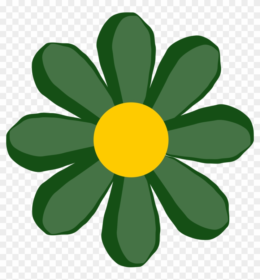 Big Image - Green Flower Clip Art #242224