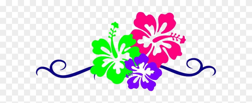 Hawaiian Flower Border Clip Art - Luau Flowers Clip Art #242232