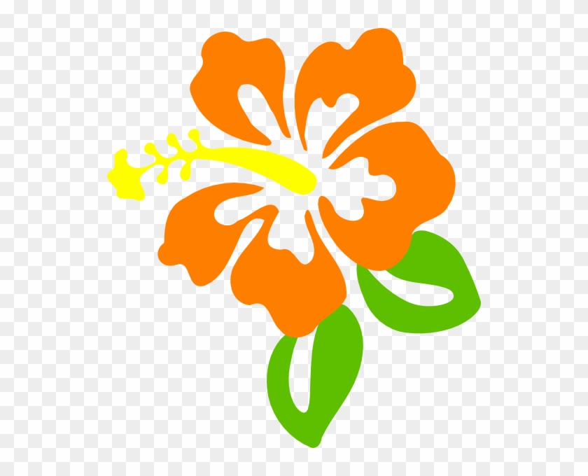 Orange Flower Clipart - Hibiscus Clip Art #242255