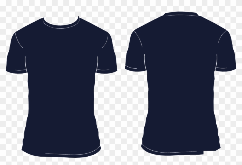 Navy Shirt Cliparts - T Shirt Blue Vector #242259