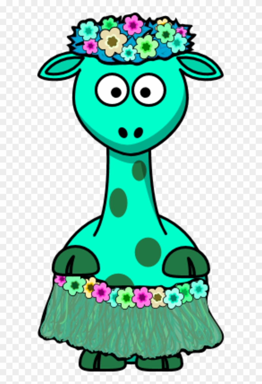 Giraffe Flowers Hula Dress - Cartoon Giraffe #242265
