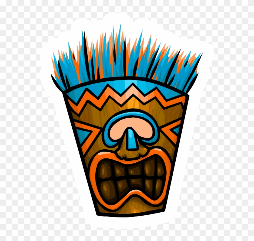 Tiki Mask Pin - Hawaiian Tiki Mask Png #242341