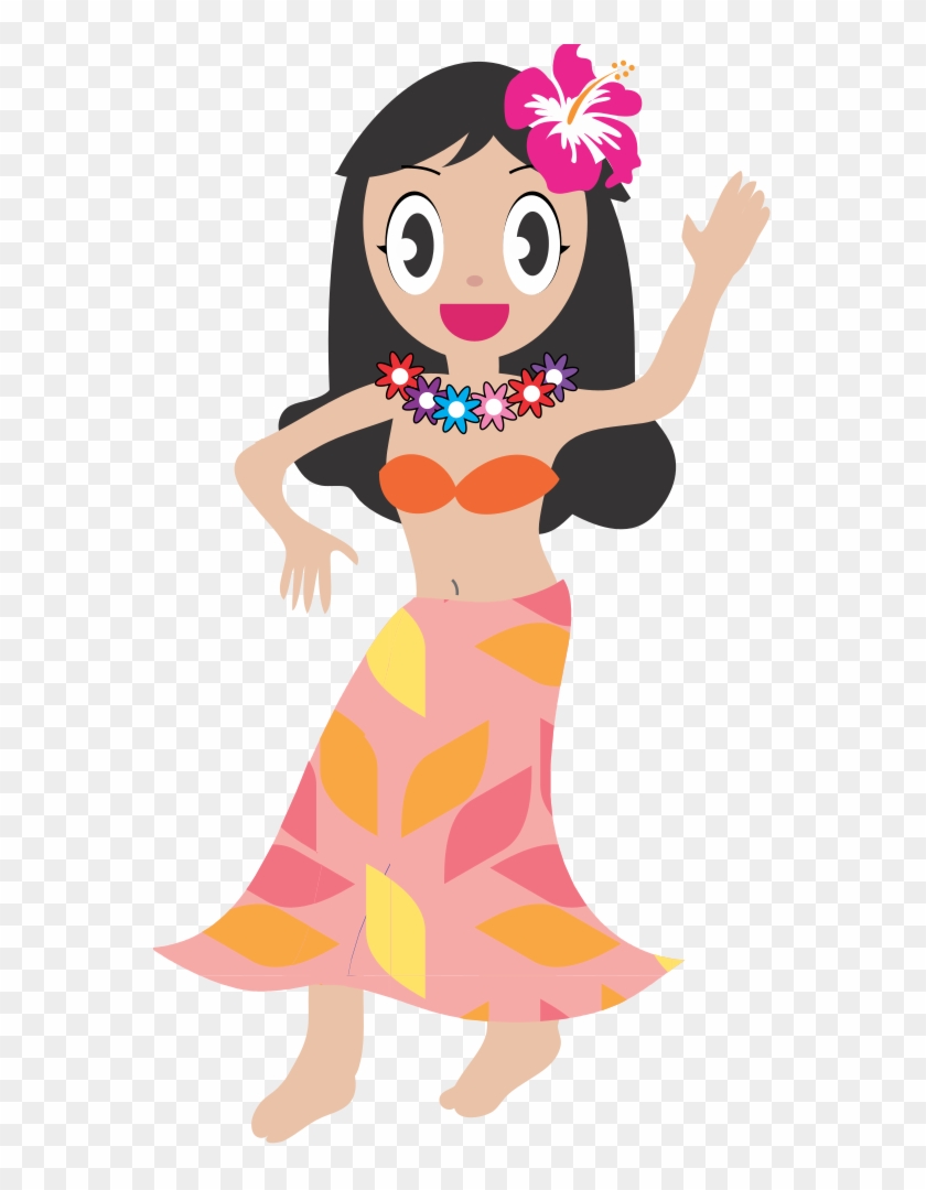 Medium Image - Clipart Of Hawaiian Hula Dancers #242363