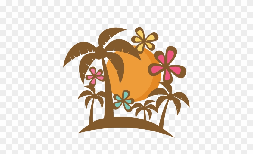 Tropical Scene Svg Scrapbook Cut File Cute Clipart - Miss Kate Cuttables Tropics #242492