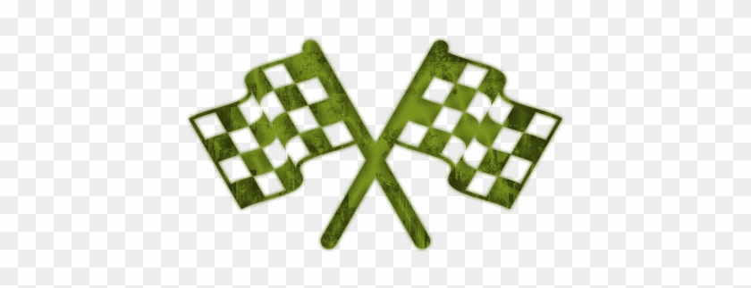 Green Checkered Clipart - Start Race Icon #242520