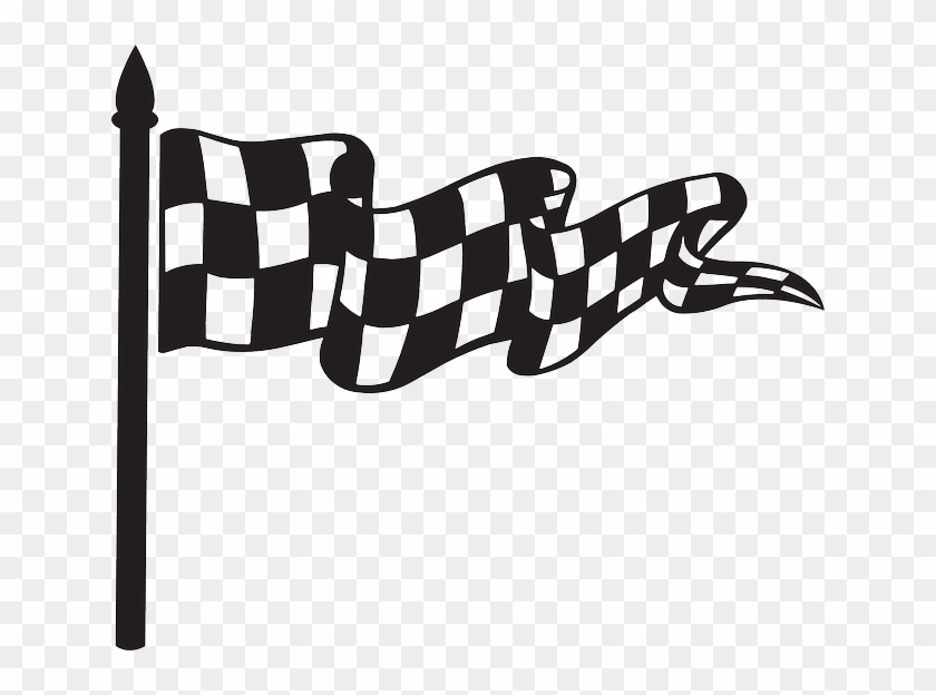 Flag, Car, Start, Win, Checkered, Race - Vector Bendera Start Png #242531