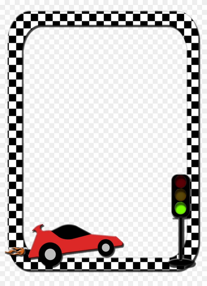 Be Sure They Save As Images So They Have A Transparent - Race Car Checker Border #242542