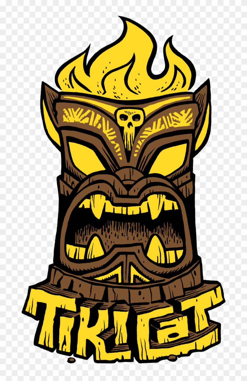 Tikicat Logo Sticker - Tiki Culture #242550