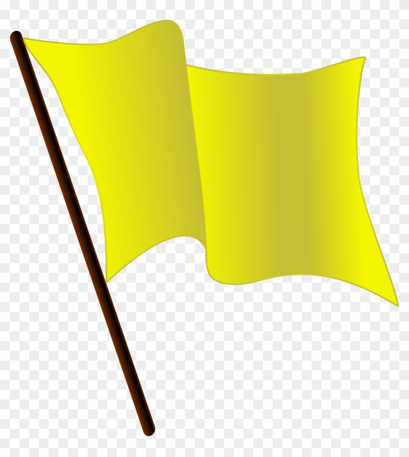 Flag Clipart Yellow - Yellow Flag Waving #242599