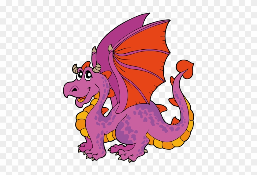 Funny Dragons With Flames Cartoon Clip Art Images - Pink Cartoon Dragons #242689