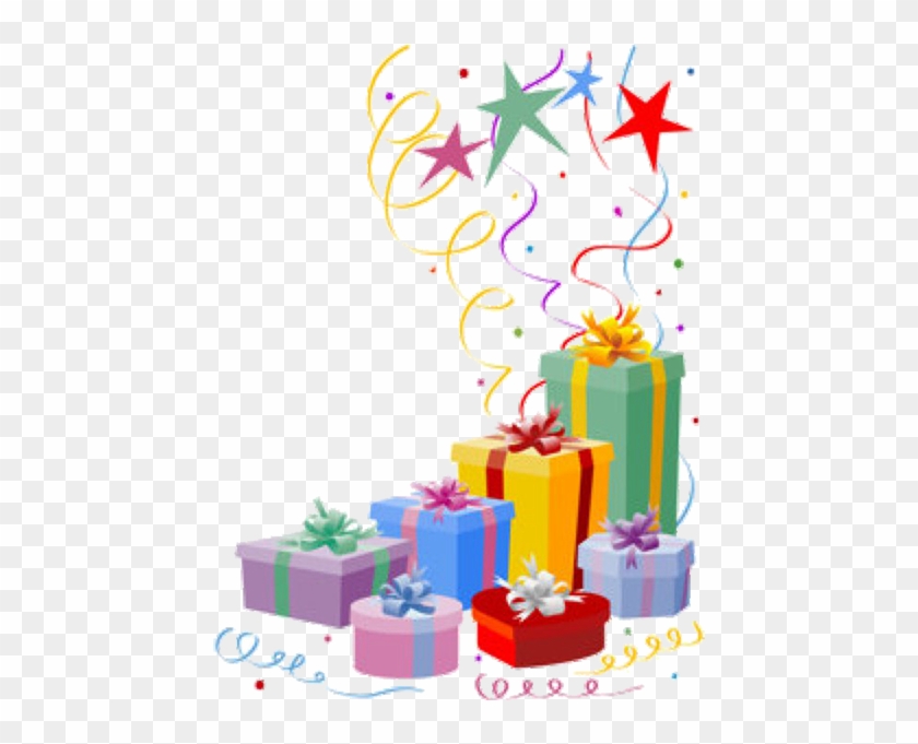 Gifts - Birthday Cake And Gift Png #242695
