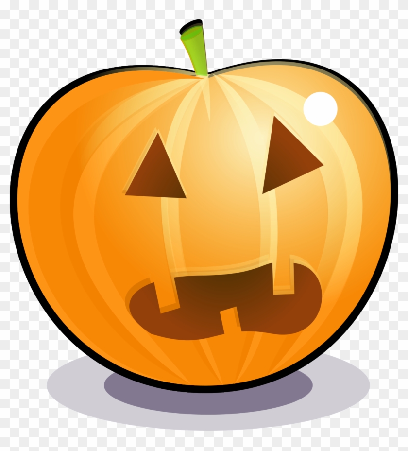 Clipart - Scared Pumpkin - Blue Cartoon Pumpkin #242696