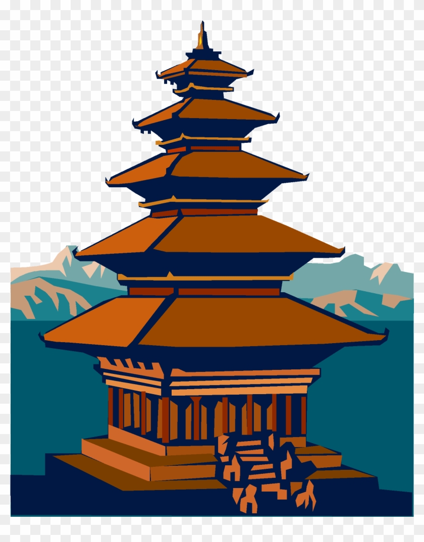 Chinese - Clip Art Of Temple #242699