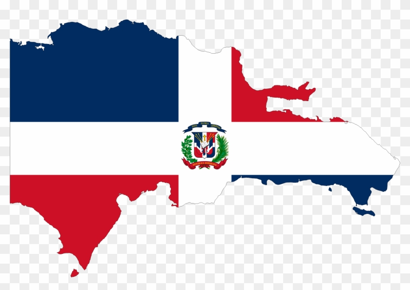 Map Dominican Republic Flag Clipart - Dominican Republic Map Flag #242903