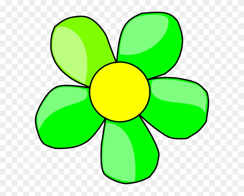 Green Flower Clipart - Cartoon Flower #243230